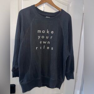 Aerie Dark Gray Sweatshirt with White Text